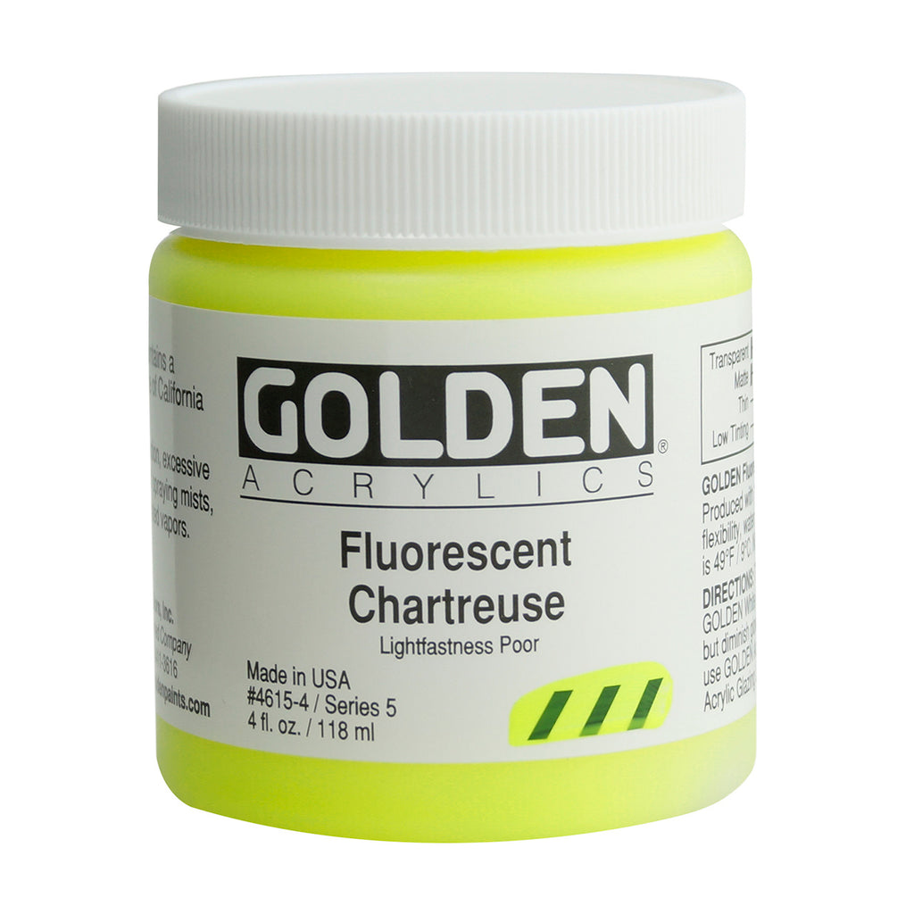 Fluorescent Chartreuse, 4oz, GOLDEN High Flow Acrylic