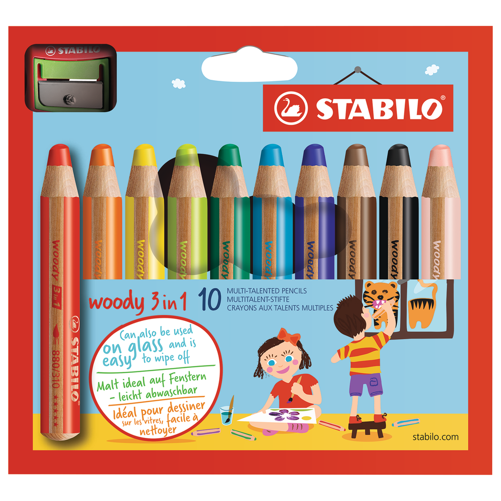 Stabilo Woody 3 in 1 Large Watercolor Pencil Set – Rileystreet Art