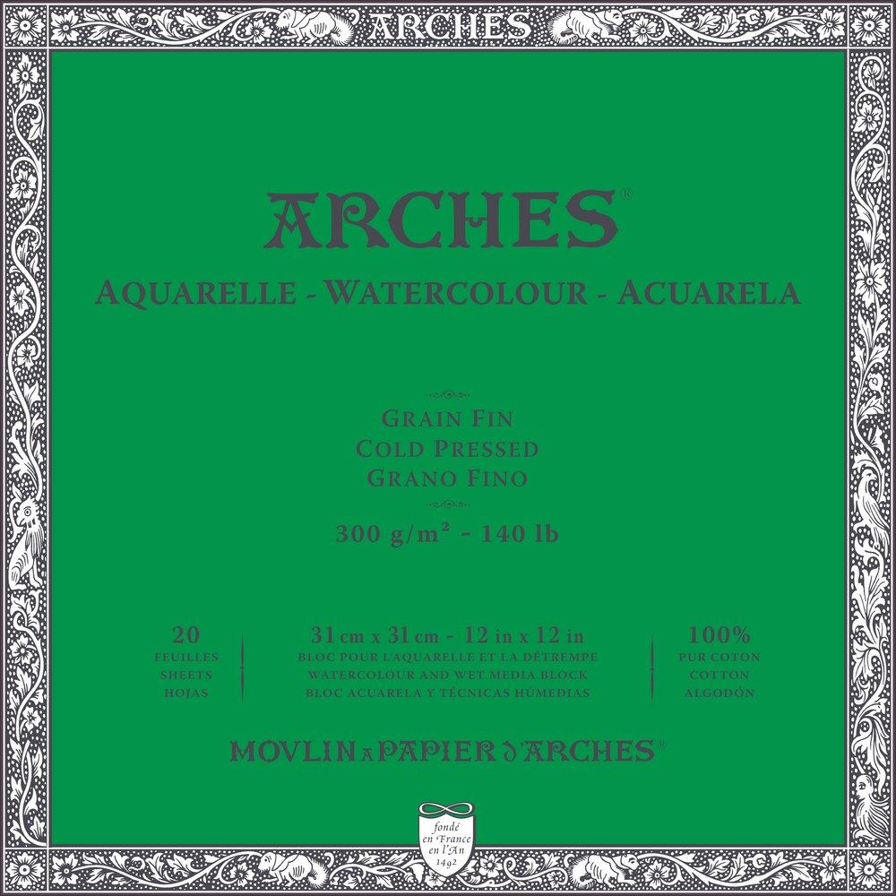  Arches Watercolor Block, Hot Press 18X24