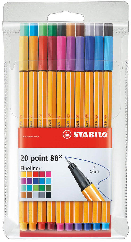 Stabilo Point 88 Fineliner Pen Wallet Set of 30