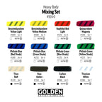 Golden Heavy Body Acrylic Set, 12-Color Mixing Set