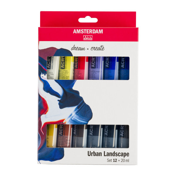 Amsterdam Paint Sets, 12-Color Urban Landscape Set