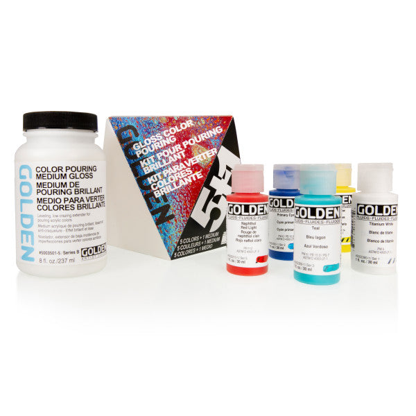 Golden Color Pouring Medium Set, Gloss