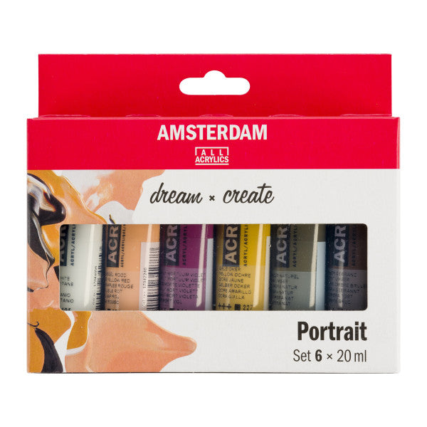 Amsterdam Acrylic Paint Sets, 6-Color Portrait Set
