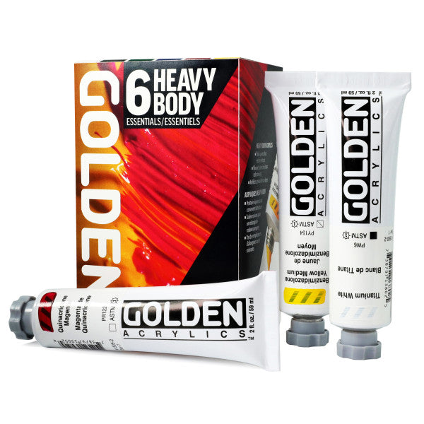 Golden Heavy Body Acrylic 6 Color Set