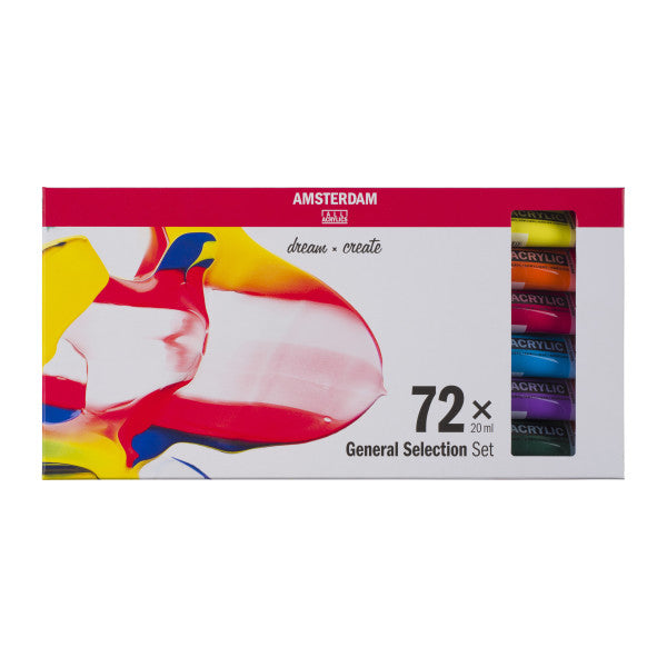 Amsterdam Acrylic Paint Sets, 72-Color Set