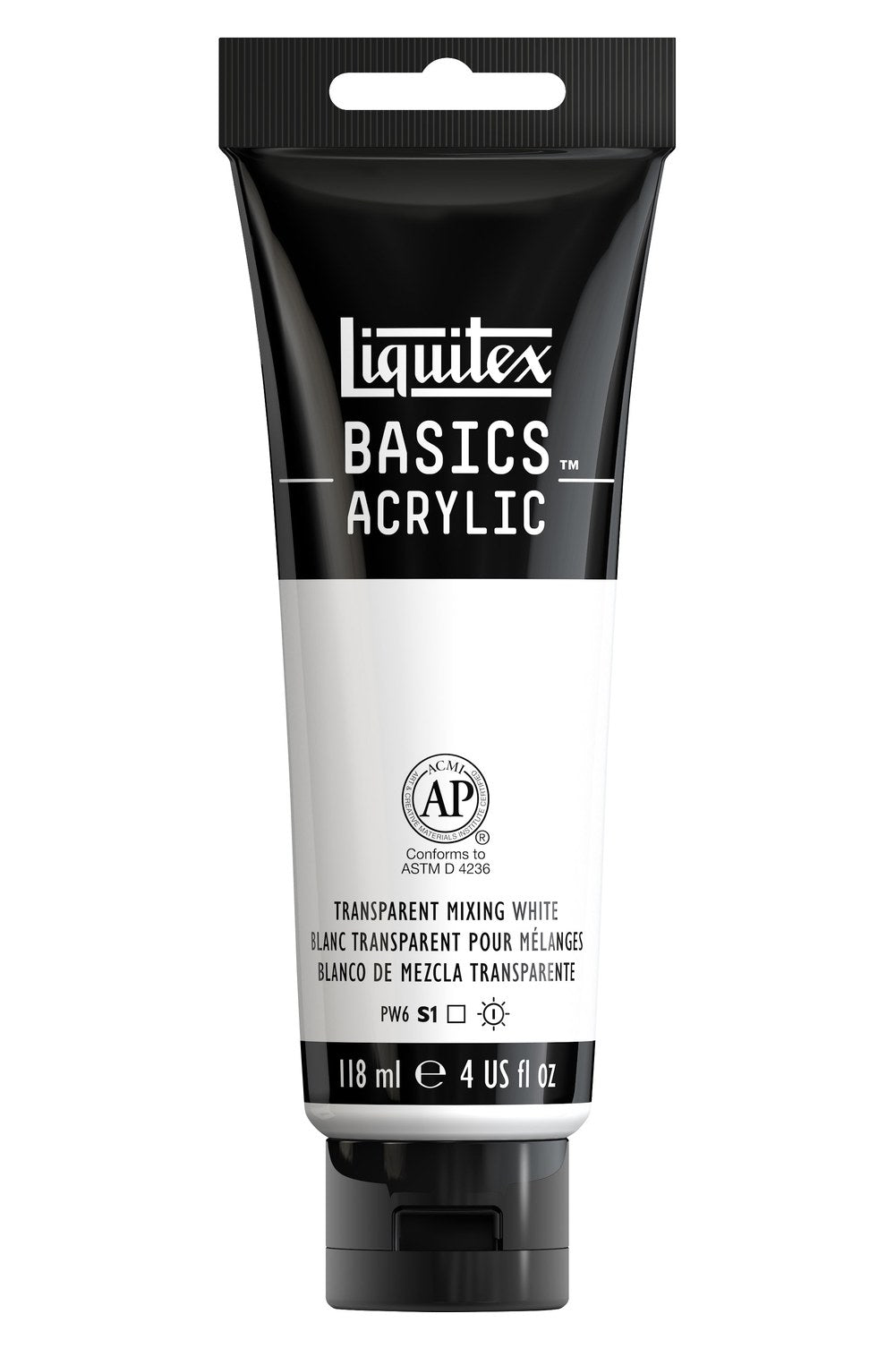 Liquitex Basics Acrylic 4oz Transparent Mixing White