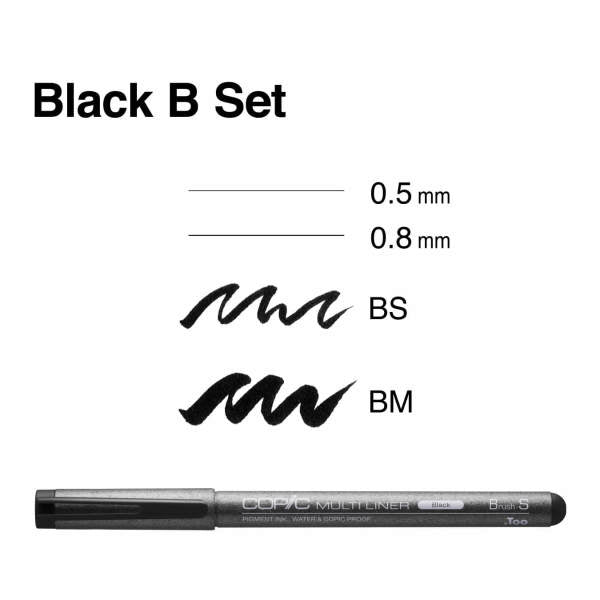 Copic Multiliner Broad 4pc Set