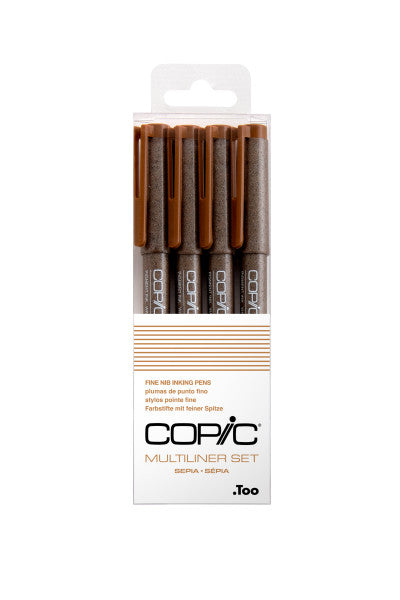Copic Multiliner Sepia 4pc Set