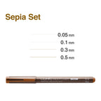 Copic Multiliner Sepia 4pc Set