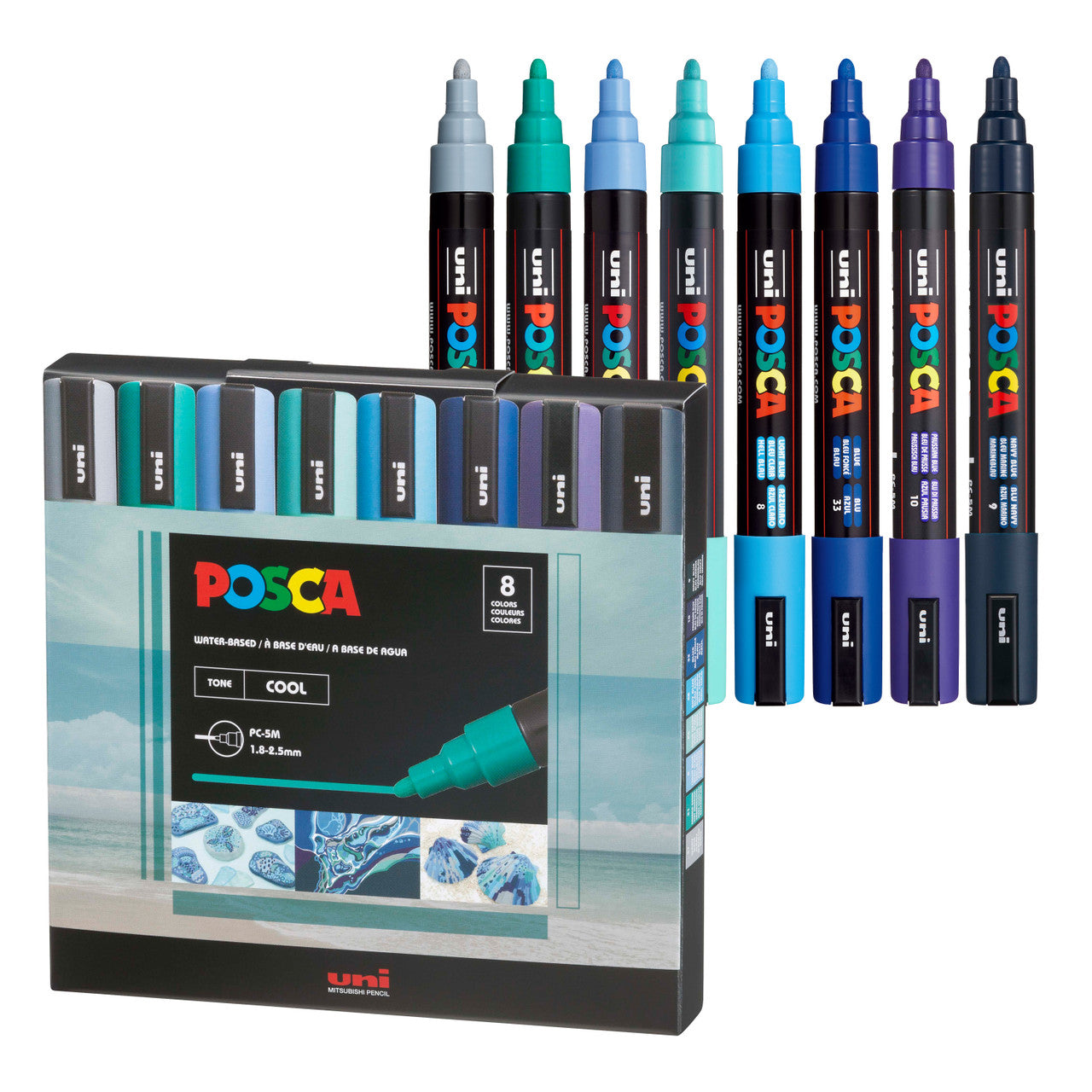POSCA Paint Marker Cool Tone Set of 8