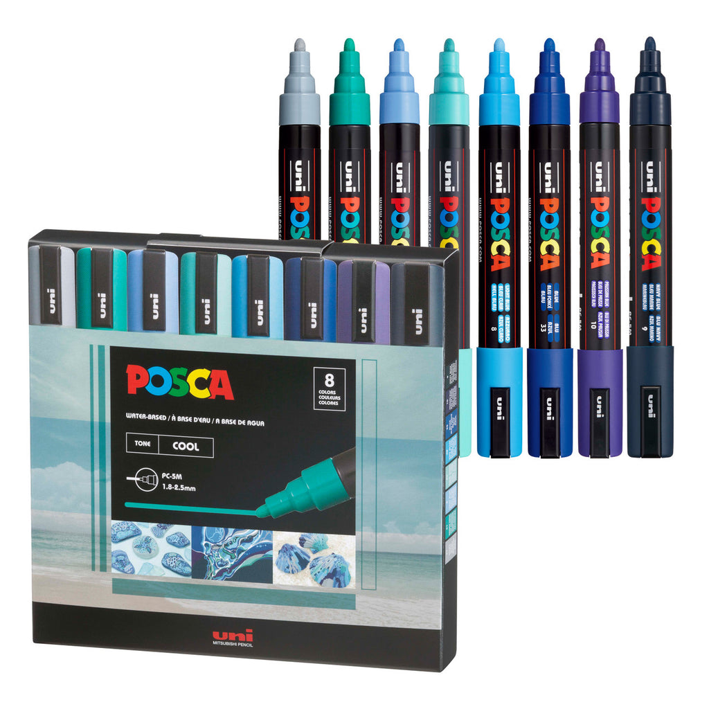 POSCA Paint Marker Cool Tone Set of 8 – Rileystreet Art Supply