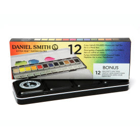 Daniel Smith Extra Fine Watercolor Half Pan Sets, 12-Color