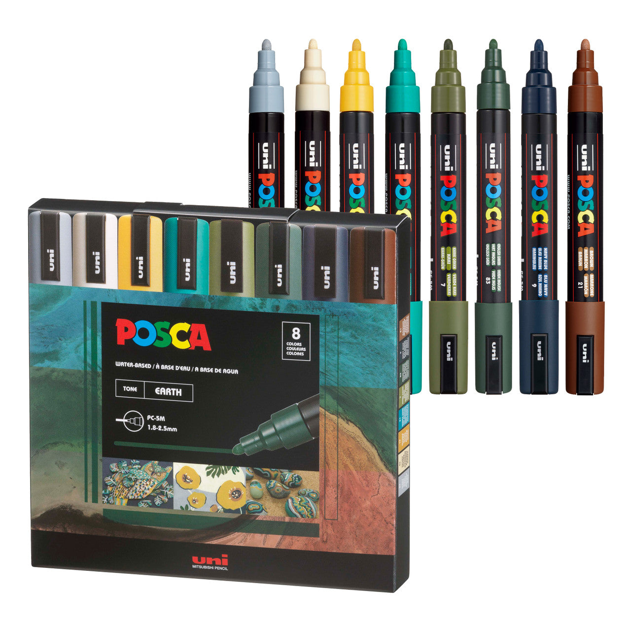 POSCA Paint Marker Earth Tone Set of 8