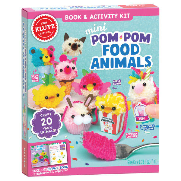 Mini Pom-Pom Food Animals Kit