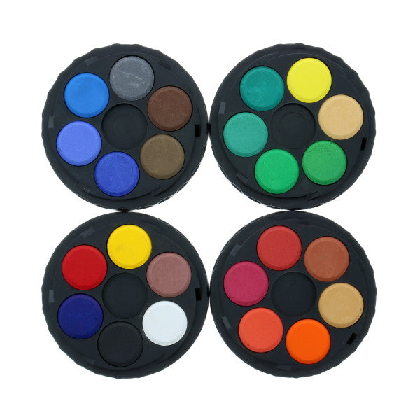 Koh-I-Noor Watercolor Wheel Stack Pack, 24 Color Pans