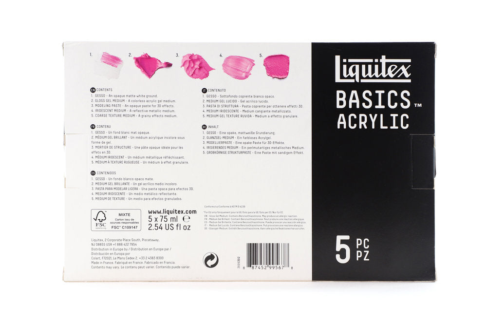 BASICS Acrylic Mediums Textures & Effects Set