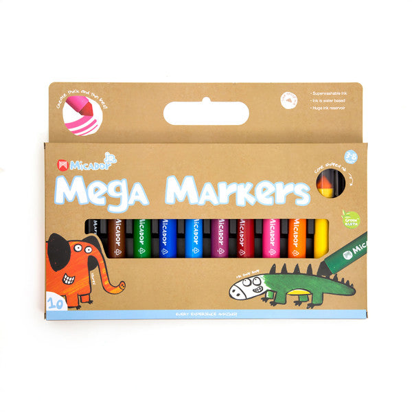 Micador Jr. Mega Markers 10-Color Pack