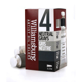 Williamsburg Artist Oil Colors, Neutral Gray Set, 37ml, 4-Colors