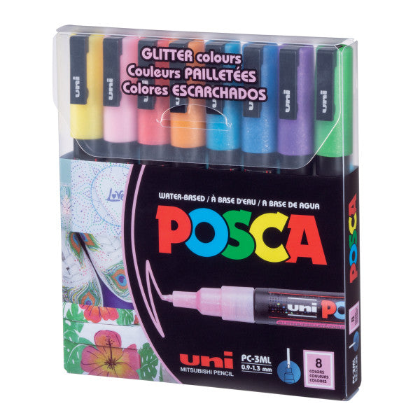 POSCA 8 Color Glitter Set