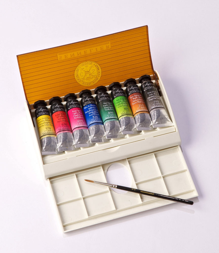Sennelier French Artists' 8 Color Watercolor Tube Set