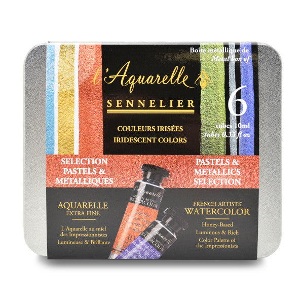 Sennelier French Artists' Iridescent Watercolor Sets Pastel & Metallics