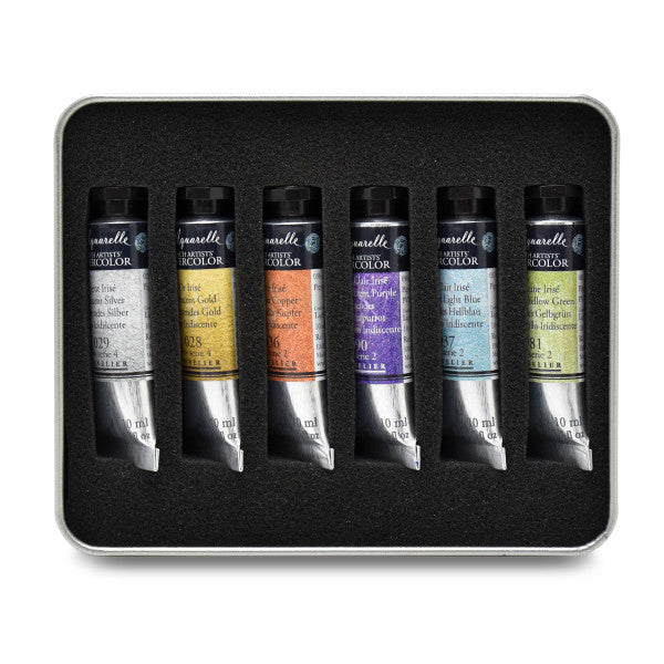 Sennelier French Artists' Iridescent Watercolor Sets Pastel & Metallics