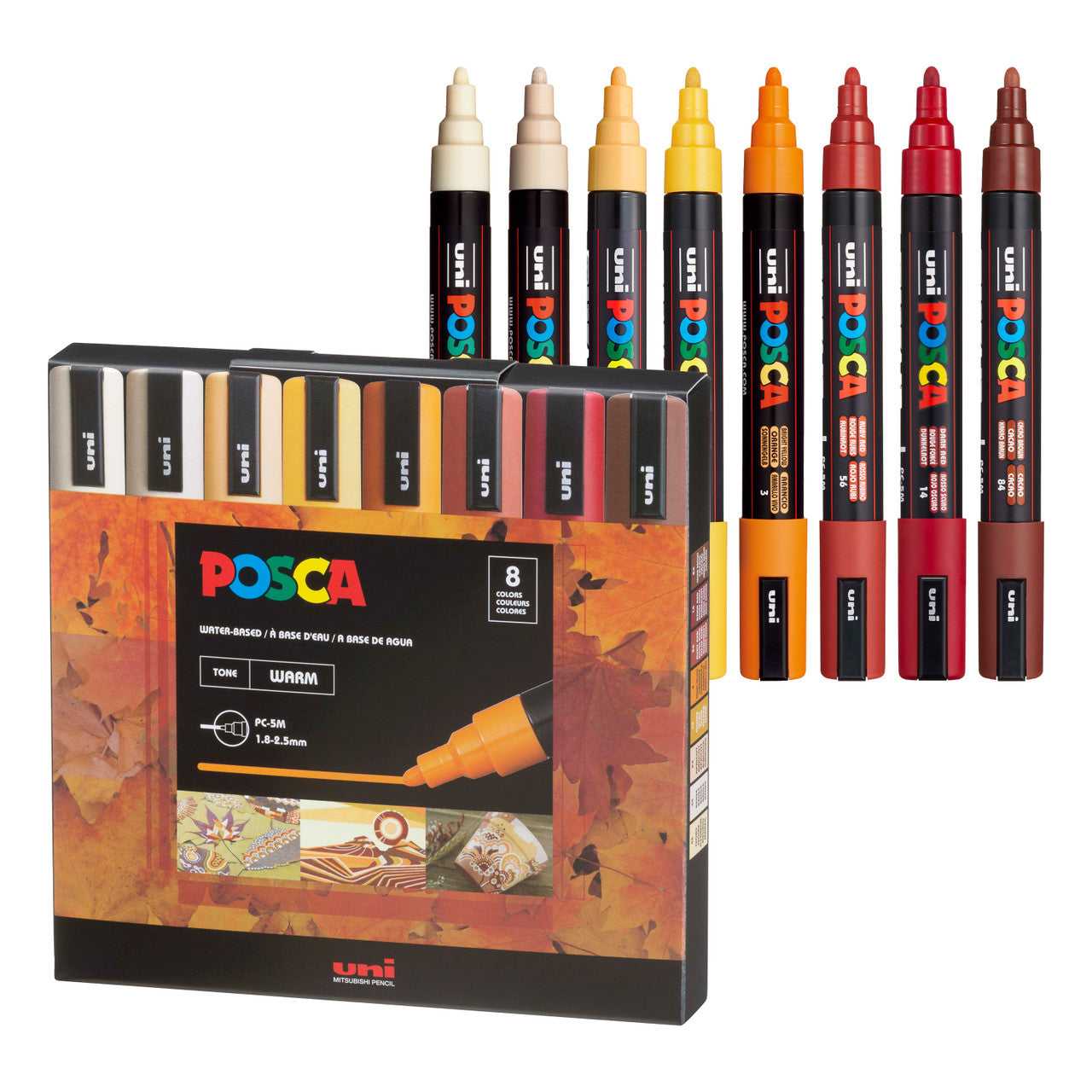 POSCA Paint Marker Warm Tone Set of 8