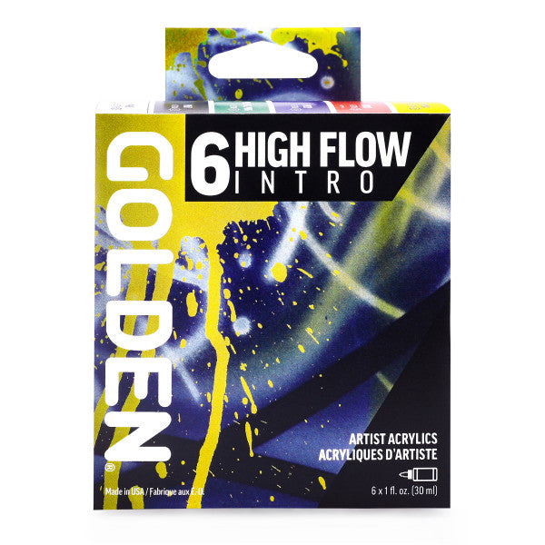 Golden High Flow Acrylic Set, 6-Color Intro Set