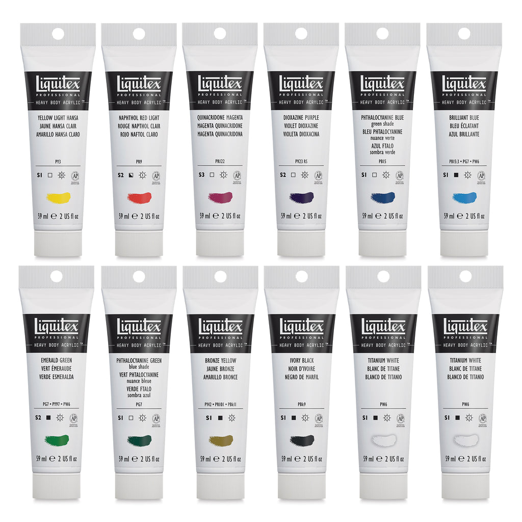 Liquitex Professional Heavy Body Acrylic Classic Set of 12 Colors