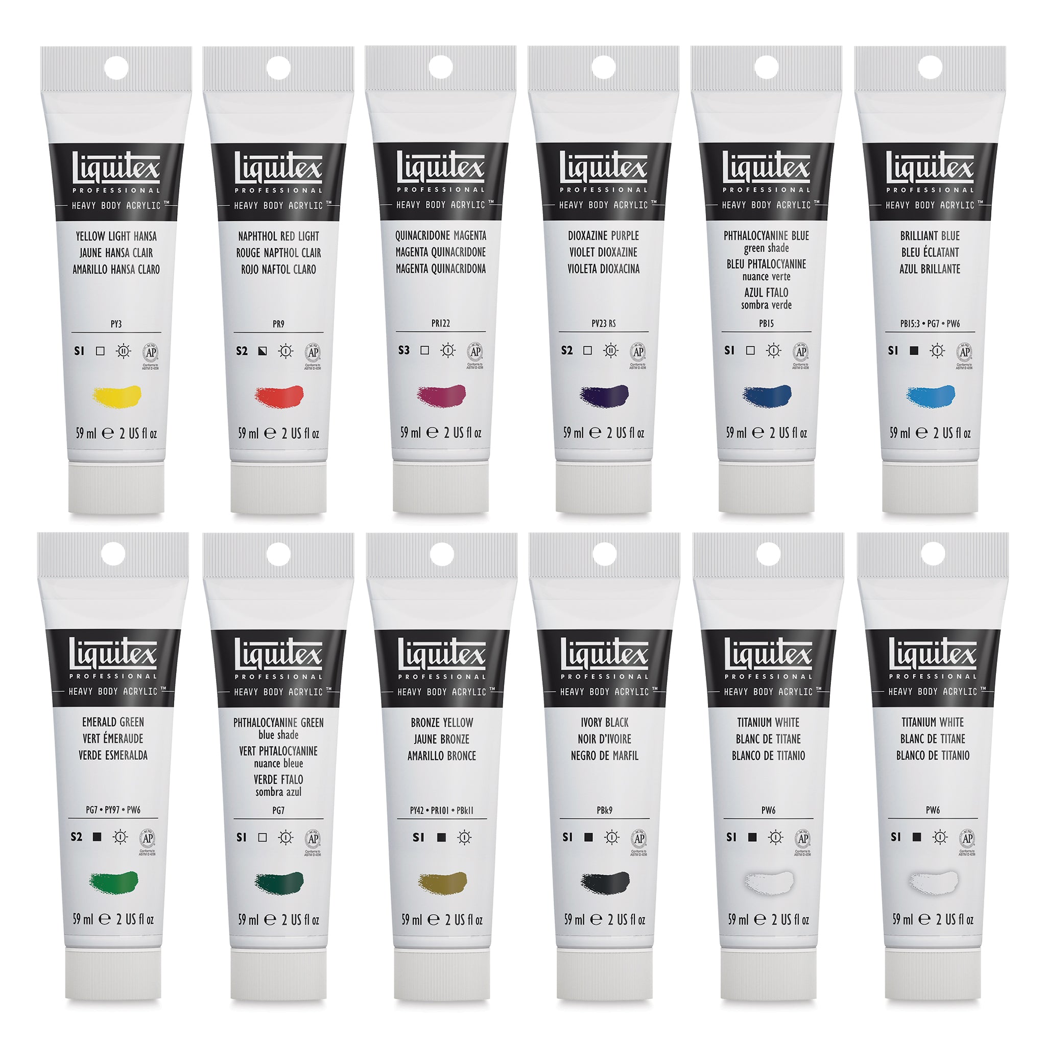 Liquitex Professional Heavy Body Acrylic Classic Set of 12 Colors