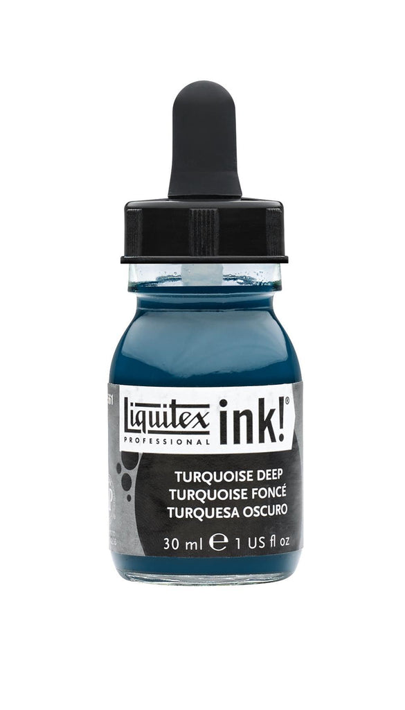 Liquitex : Professional : Acrylic Ink : 30ml : Fluorescent Blue