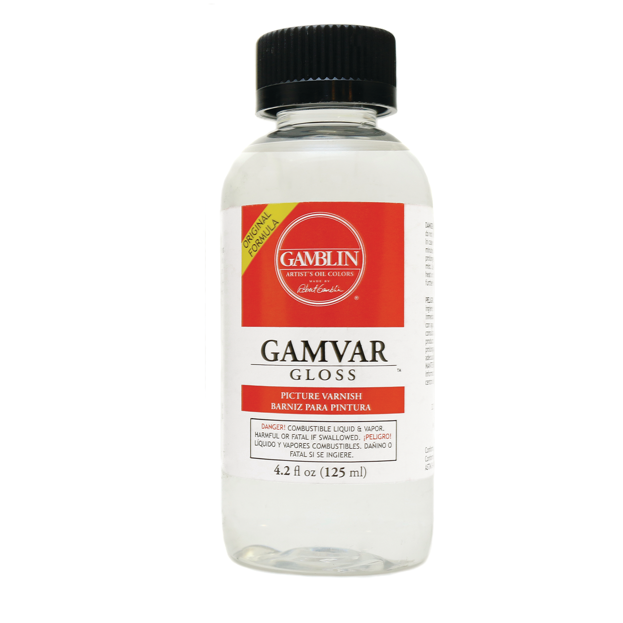 Gamvar Picture Varnish saturates and gives greater depth to the colors in your painting and gives your work a unified and protective matte, semi-gloss or satin surface.