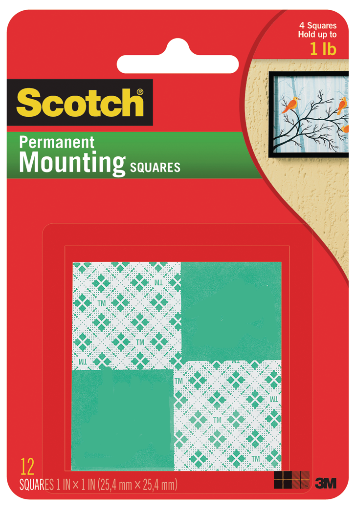 Scotch Permanent Foam Mounting Squares