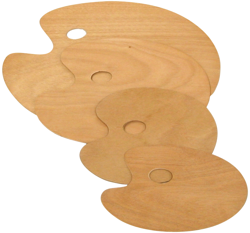 Wooden Oval Artists' Palette