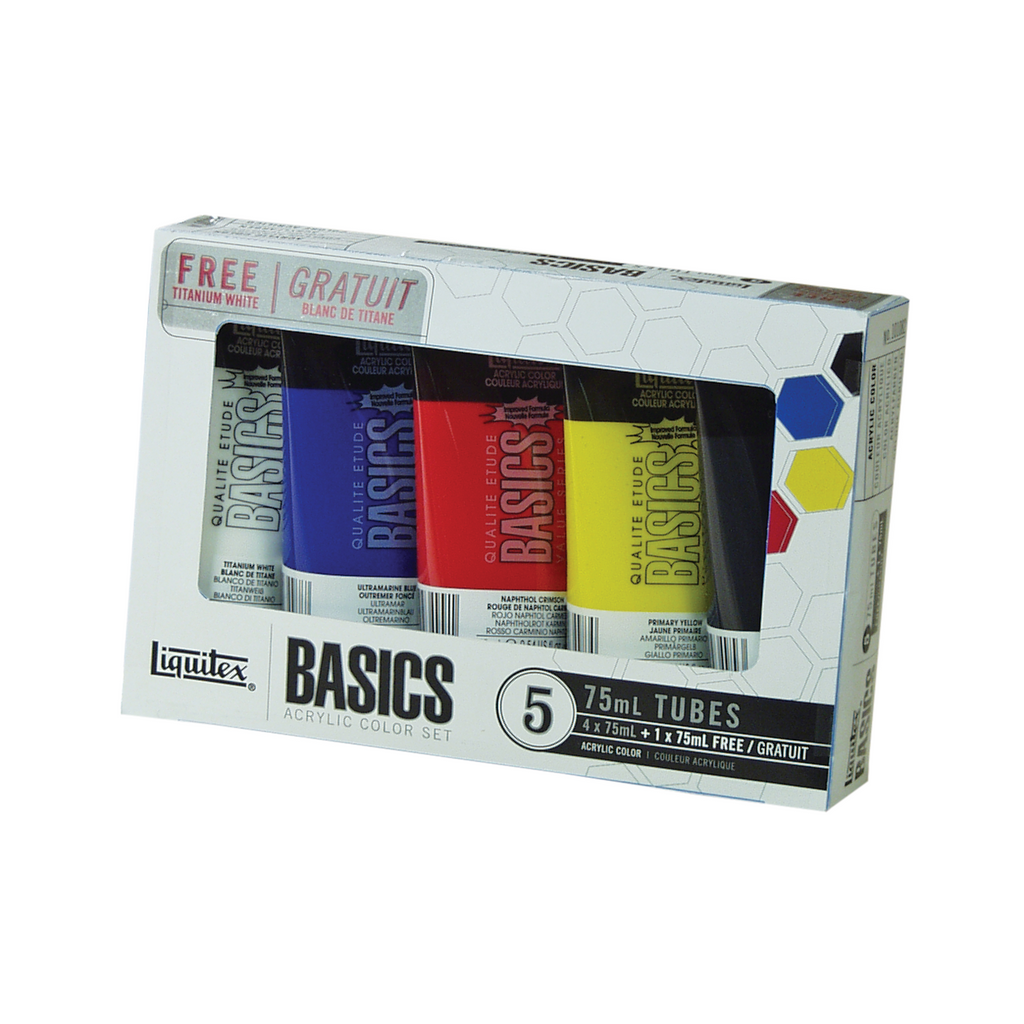 Basics Acrylic Color 75ml Tube Set