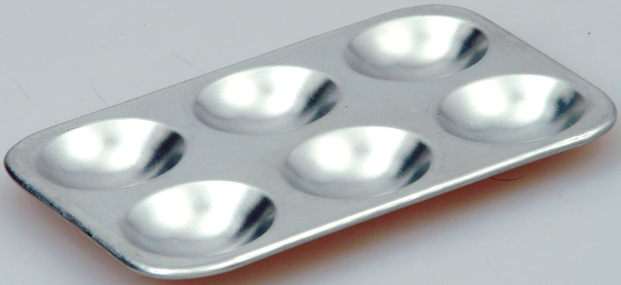 Metal 6 Well Mixing Tray