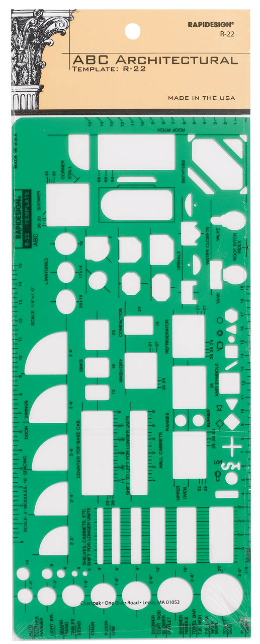 ABC Architecture Templete 1/4" Scale