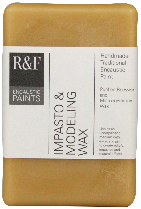 This impasto and modeling wax is a blend of microcrystalline waxes and beeswax. Designed for sculptural purposes, the wax can be cast, carved and layered to create a textural surface.
