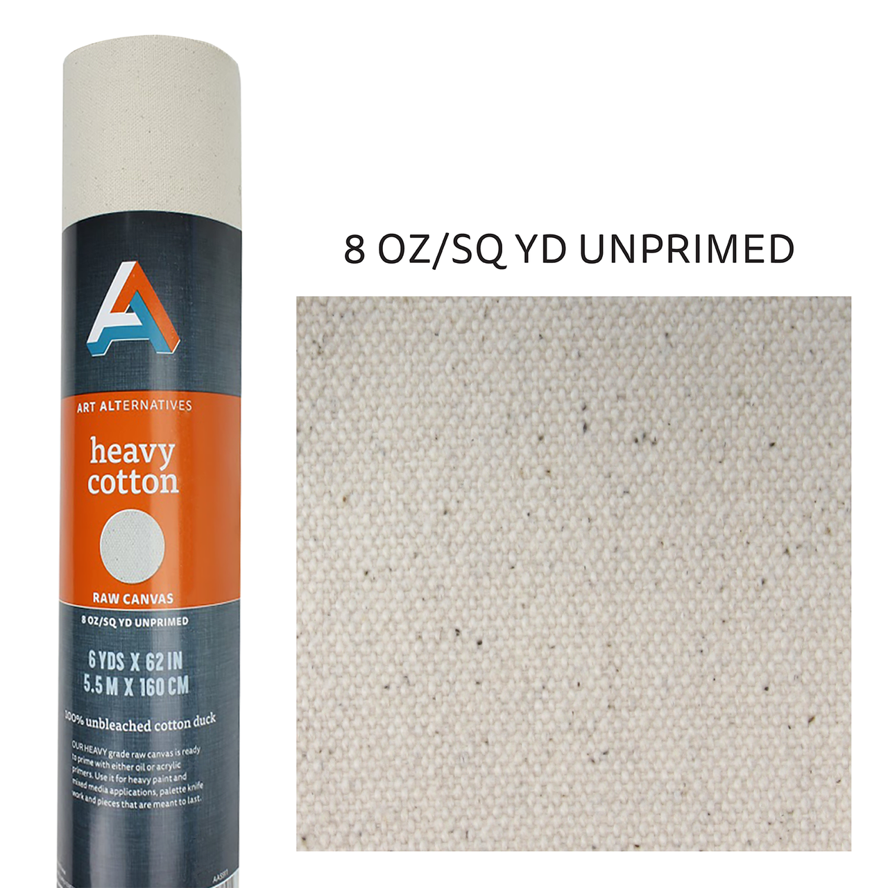Art Altnernatives Unprimed 8 oz. Heavy Cotton Canvas Roll