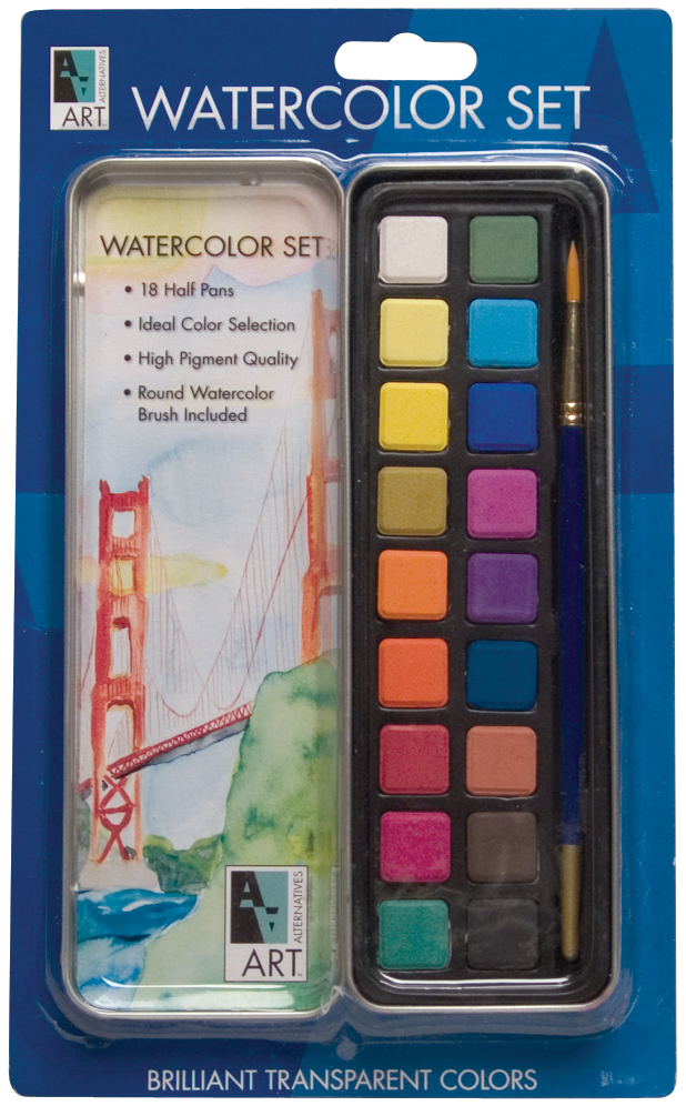 Art Alternatives Watercolor Art Tin Set