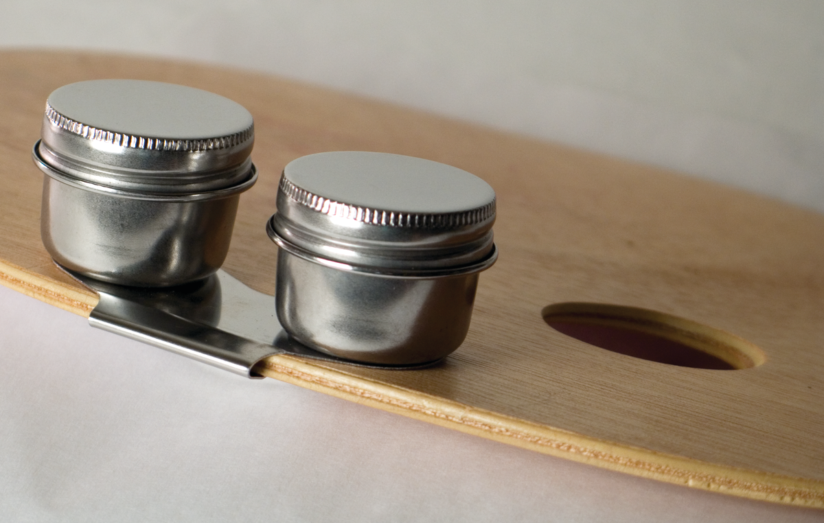 Stainless Steel Palette Cups w/ Lids