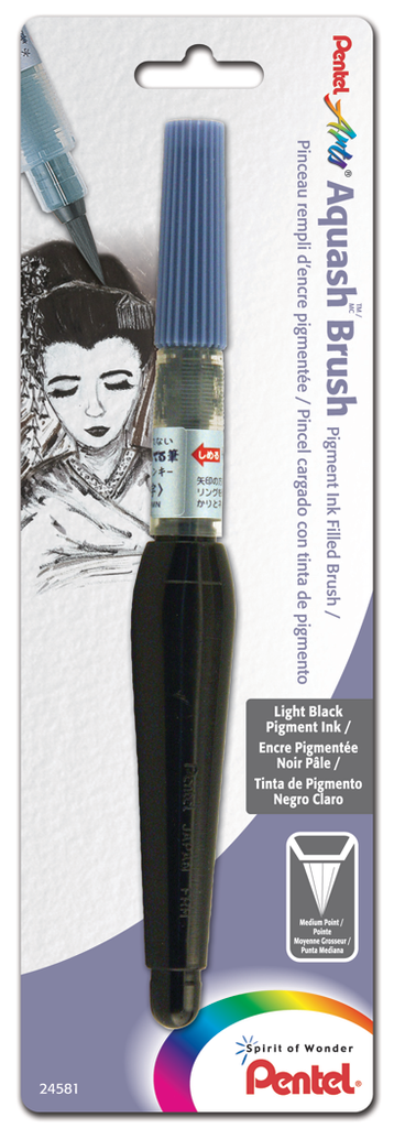 Aquash Brush Pen w/ Black Pigmented Ink