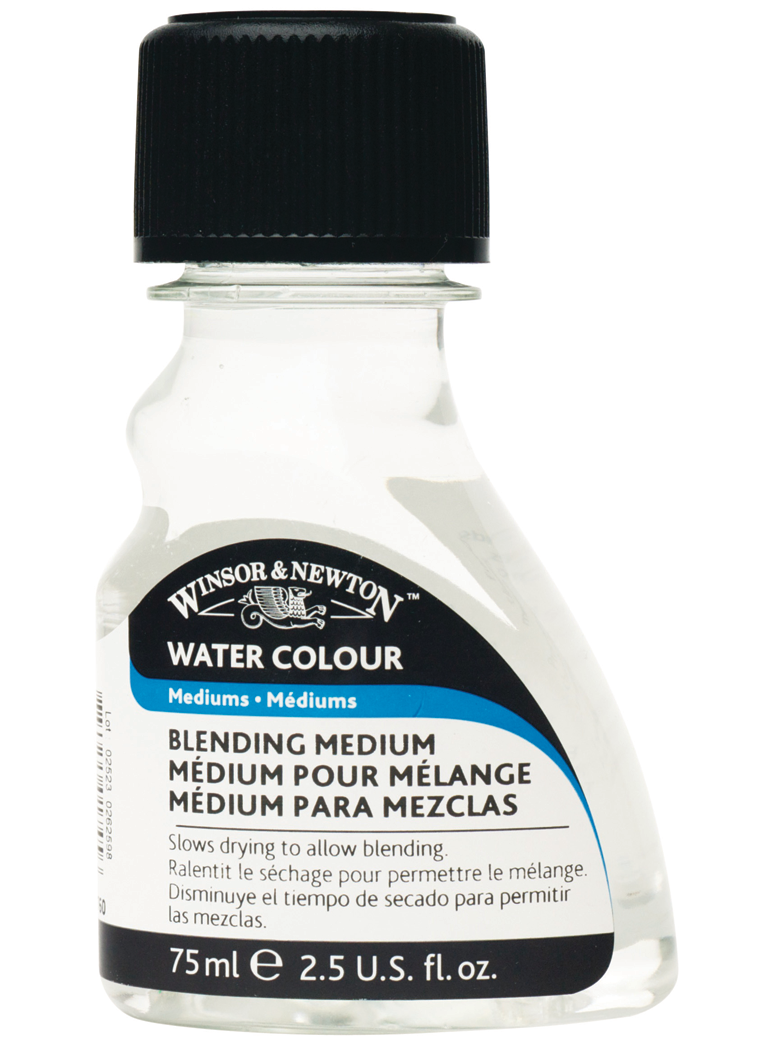 Blending Medium slows the drying rate of watercolors to allow more time for color blending.
