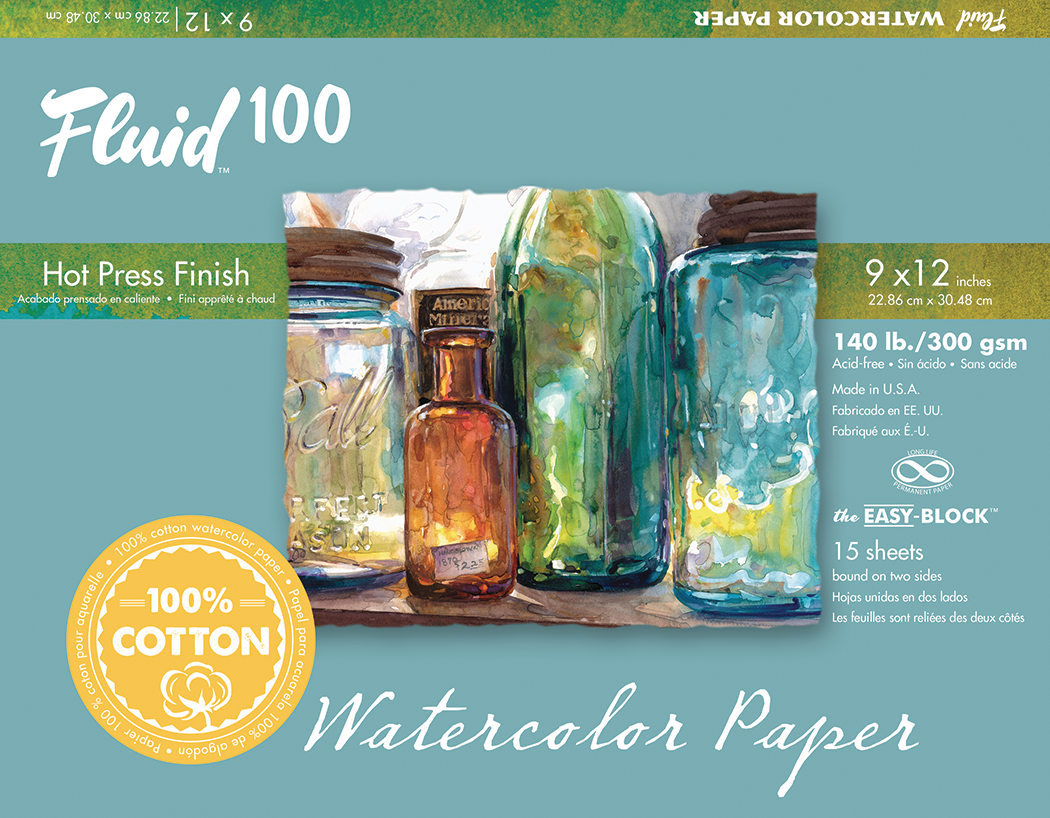 Fluid 100 Watercolor Blocks - 140lb Hot Press