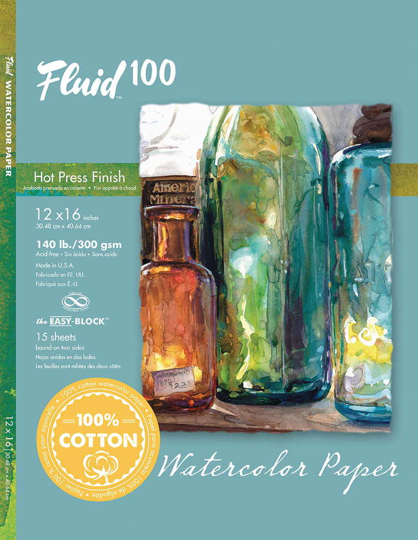 Fluid 100 Watercolor Blocks - 140lb Hot Press