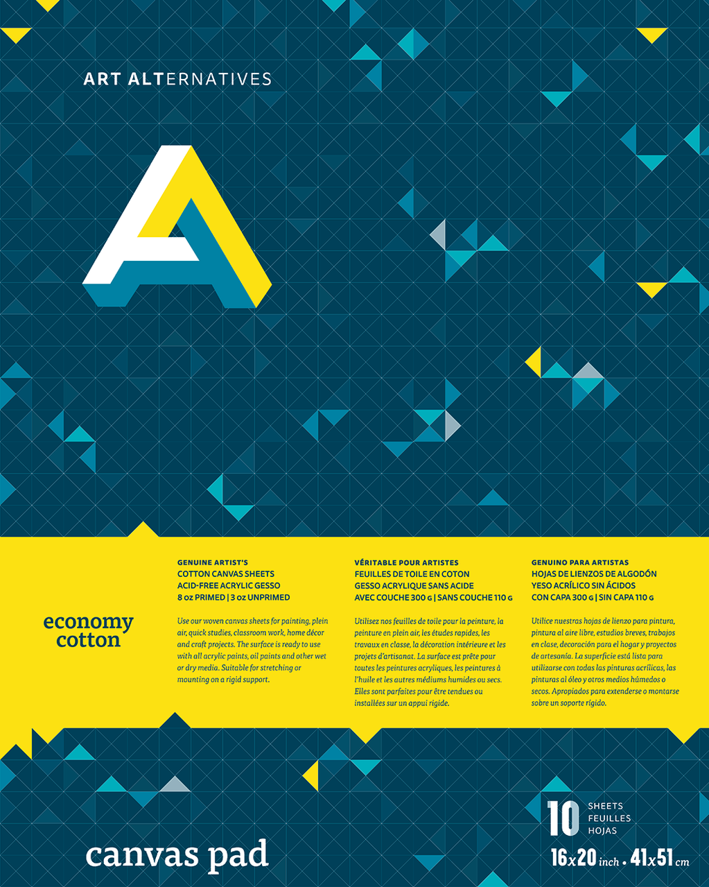 Art Alternatives Real Cotton Canvas Pad