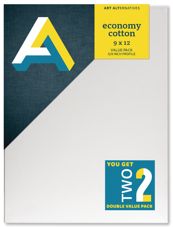 Art Alternatives Economy Cotton Stretched Canvas Twinpacks