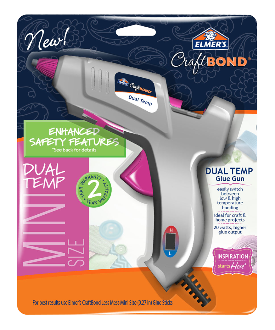 Elmer's Enhanced Safety Dual Temp Mini Hot Glue Gun