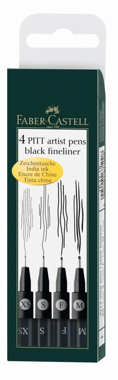 Faber Castell Pitt Pen Sets of 4